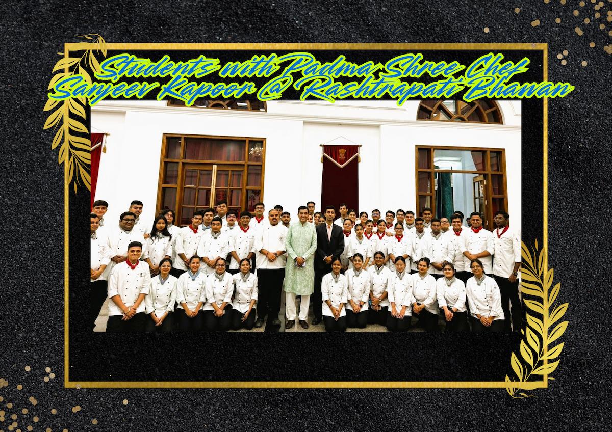 students with chef sanjeev kapoor